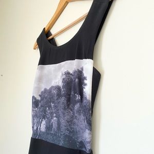 BCBG Max Azria Tree Design Dress with Cutout Back